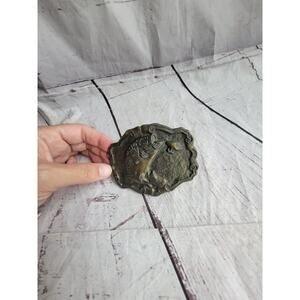 Jumping Bass Brass Fishing Belt Buckle Outdoorsman Fisherman